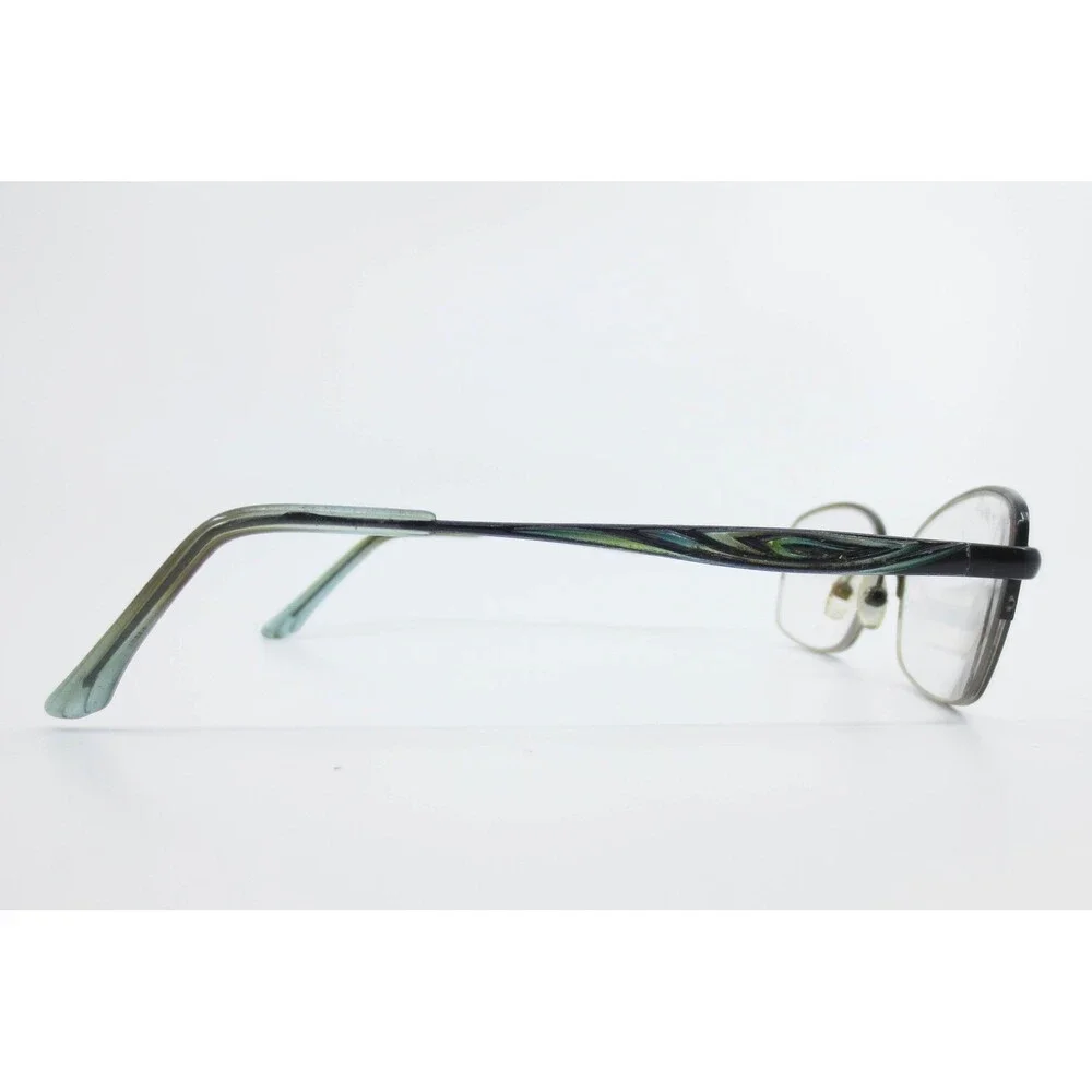 Dana Buchman Caira BK Eyeglasses Black Semi Rimless Rectangular Frames 52-17-135